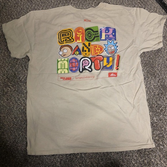 Ripple Junction Other - Rick And Morty Shirt Mens Large Beige Ripple Junction Graphic Adult Swim Tee